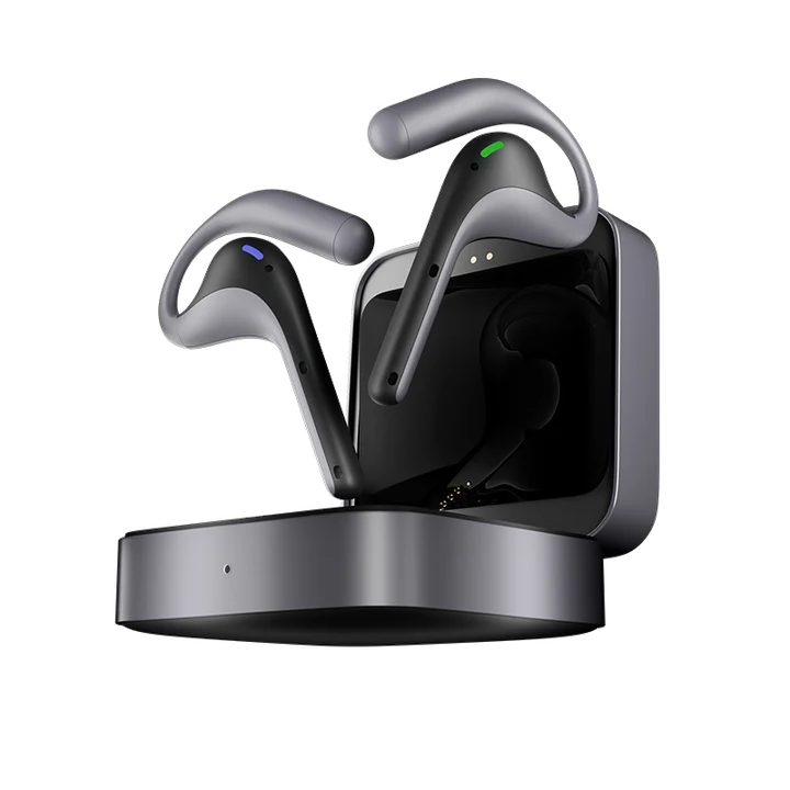 Timekettle W4 Pro earbuds with their open charging case